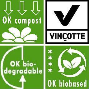 Biodegradability? Compostability? Renewable (biobased) resources? Certified by Vinçotte!