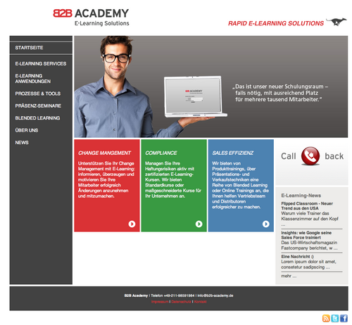E-Learning Solutions: Change Management Training, Compliance Training, Sales Training etc.