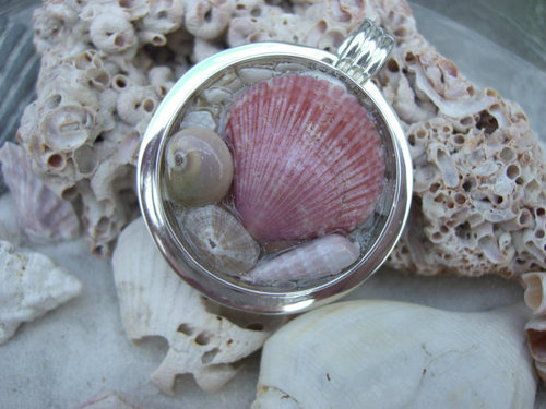 Handmade jewelry and accessories featuring sand and shells from Sanibel Island, Florida