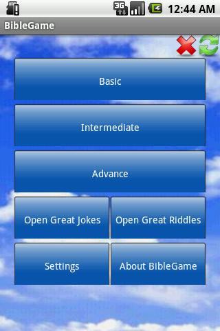 Exciting and Inspiring Bible Games for all (Basic-Advance) on www.appbrain.com or Google android market. Jokes and Riddles added as bonus. Download Full version