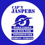 The best burger bar in the world.  Cap'n Jaspers was established on Whitehouse Pier at the Barbican, Plymouth, UK in 1978 by the Cap'n himself.