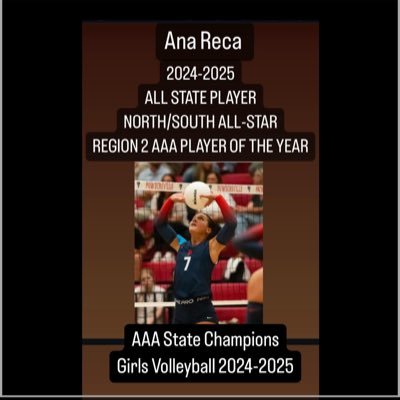 AnaReca_2025's profile picture. Setter/DS | Powdersville Varsity | 2024 SC AAA R2 Player of the Year, All-Star, All-State | NTDP-USAV | Team Captain | GPA 5.16 | Student Body President