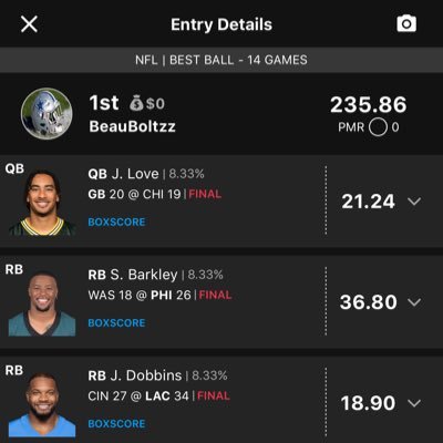 BeauBoltzz24's profile picture. I play BestBall