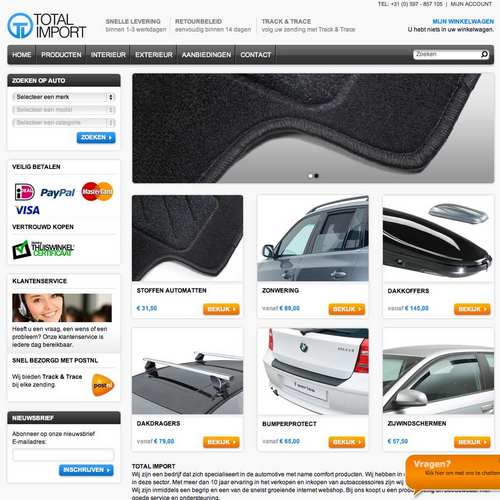 TOTAL IMPORT
Wij zijn een bedrijf dat zich specialiseert in de automotive met name comfort producten.