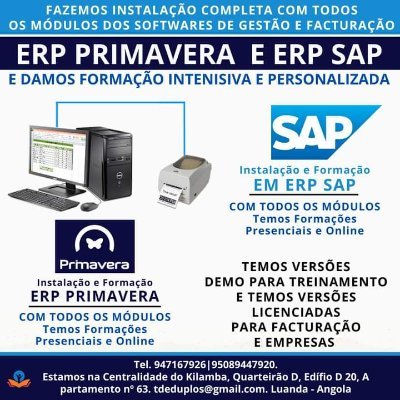 reconnegos's profile picture. 💻CURSOS EM ERP PRIMAVERA E ERP SAP
Faça os cursos de Contabilidade, Recursos humanos, Gestão de Logística e Gestão de Vendas.