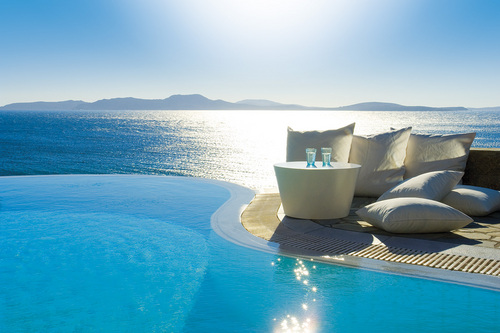 Mykonos Grand Hotel is a luxury beach resort on Ayios Yiannis Beach, Mykonos: 2012 Conde Nast Gold List, 2011 Greece Leading Resort by World Travel Awards