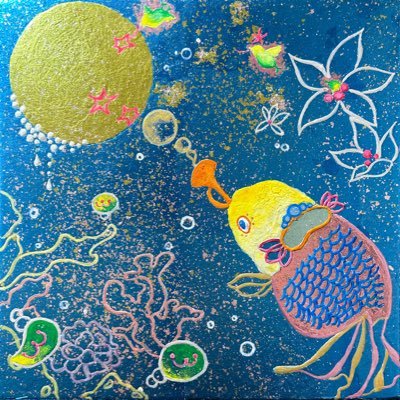 Japanese traditional style artist/ mineral pigments (岩絵具), suihi(水干)/ Exhibit at NFT NYC 2023 and 2024