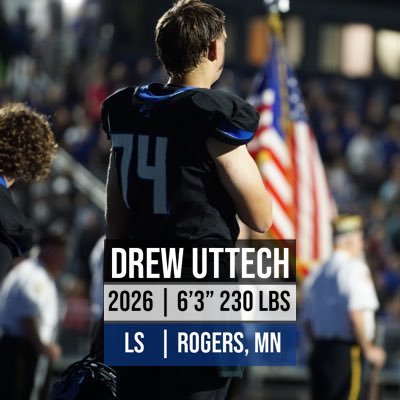 2026 Long Snapper | Rogers High School, Rogers, Minnesota | 4⭐️Rubio Long Snapper | 3.420 GPA | 6’3” 230 LBS. | 2024 Wilson Football Second Team All-American