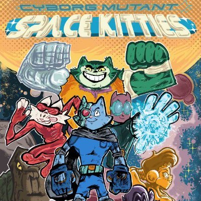 Cyborg Mutant Space Kitties, a comic book created by Matt Ennis, it's TMNT meets Star Wars