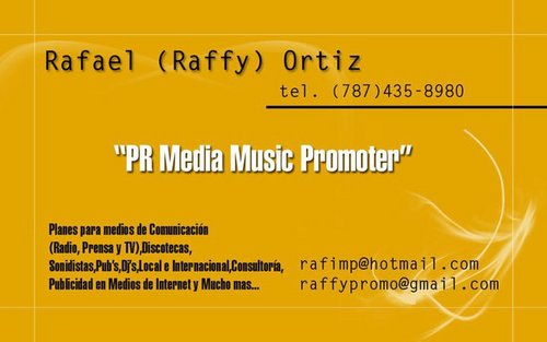 Publicidad de Artistas en Medios Sociales y de Comunicacion, local (P.R.) e internacional. Sobre 20 a~os creando exitos y Artistas. (Promotores) 787-435-8980