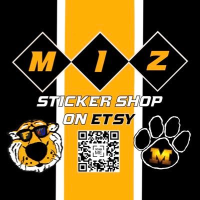 Check out my Etsy shop for a wide selection of sick Mizzou stickers! 🐯 MIZ