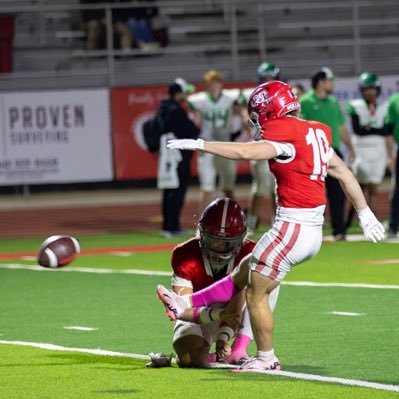 TyceWhitt's profile picture. | C/O 2025 | 5’7” | 155lbs | Kicker | Holliday,TX | 3.5 GPA | https://t.co/W4Db9B79pT | Full 2024 Season Highlights https://t.co/znPZEUZATt