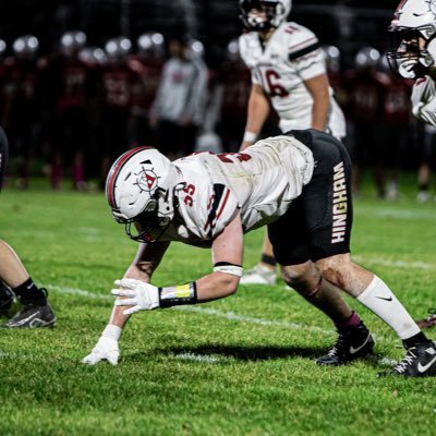 JGermain45035's profile picture. Hingham High School (MA) Capt. '26 Football | LT, DE | 6ft | 190 lbs | 255 lbs Bench, 355 lbs Squat, 455 Deadlift | 3.7 gpa weighted | jackgermain37@gmail.com |