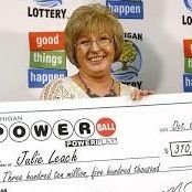 I’m julie leach the $310.500. 000. powerball lottery winner !!
and am giving $50- $100.000 out of my winning to help the standard of living for people