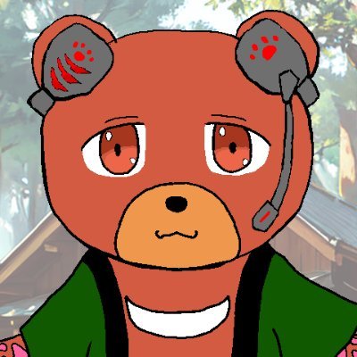 TsukinowaBearJP's profile picture. ツキノワグマとエゾヒグマの見た目を有した交配種のクマ🐻/2024.8.11Youtubeデビュー🐻/モフモフ系Vtuber(になりたい系配信者)/配信ゲーム:ウル4、APEX、ファズモフォビア、モンハン(予定)