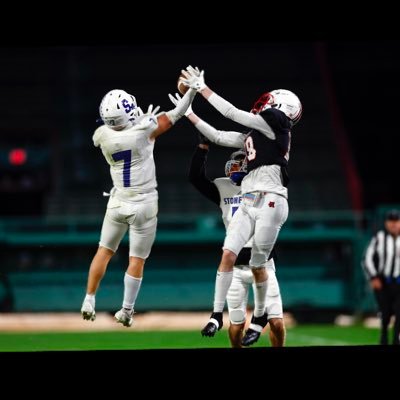 Stoneham High ‘25 GPA - 3.9 / FB POS - Cornerback-Safety/Runningback / Cell : 781-715-7571
