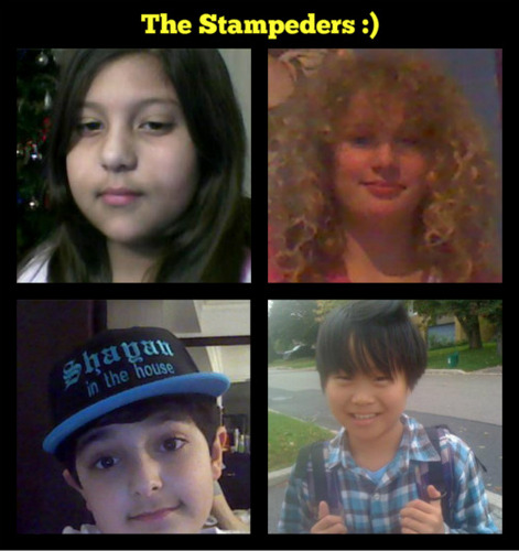 Hi we are a band. Our name is The stampeders Please follow us on twitter