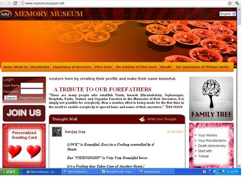 This site is true homage to our all Ancestors and late loved one's, we can Immortalize their Name & Memories, & will achieve Sucess & Inner Peace too.