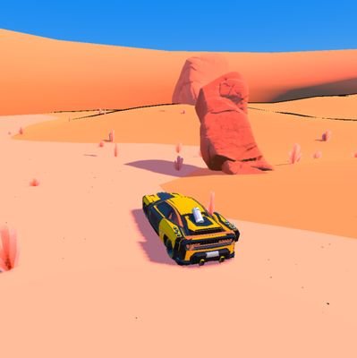 Racing through desert, through Maji.