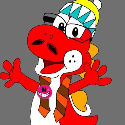 My name is CorruptFlame, or CF for short! | Amateur SFW art | Yoshi OC named Flame: Yoshi Theatre's Goofy Creative Director |