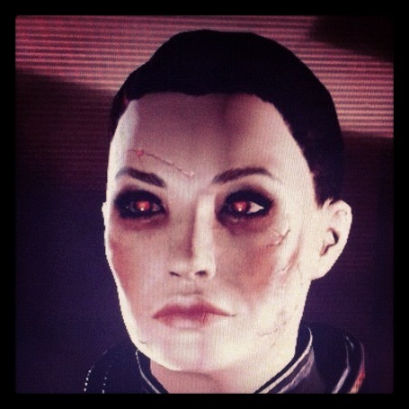 A spoiler-filled live tweeting of @pizzatzhaderach's Mass Effect 3 one-shot playthrough