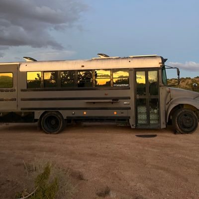 full time nomad living in a 28 ft converted school bus