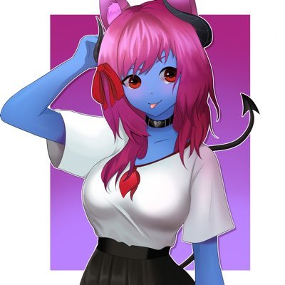 Plasmax543's profile picture. Hi I’m Plasmax! The blue skinned vtuber who love’s rhythm, shooting, and fighting games! I’m also a bit silly. Model and Art by @PaisleeRiver