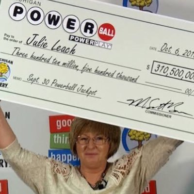 My name is Julie leach the $310,500,000 mega lottery winner!!! this is my give away twitter page!!! I am giving $500,000 out of my winnings to the needy.