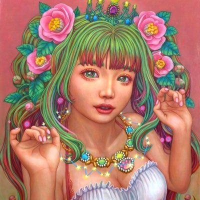 女の子とそれを取り巻く世界観を絵画制作しております。涼やかな雰囲気の他にちょっと耽美な女の子を描きます。アクリル画と油絵🌺 ハイカラカラー 8月20日〜25日銀座三越本館7階アートギャラリー🌺 たんざく展 9月3日〜16日松坂屋名古屋店本館8階 ART HUB NAGOYA内 gallery α🌺