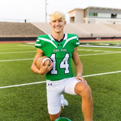 || Iowa Park TX || Class of 2026 || 6’1 || 165lbs || WR/ DB/ K/ P || 4.62 40 Yard Dash || Squat 300 || Bench 200 || Vertical 30” || GPA 3.5/ 4.0 ||