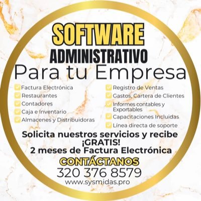 sysmidas's profile picture. Software desarrollado a tu medida y presupuesto Contáctanos: 320 376 8579