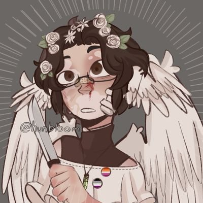 Fofo69249's profile picture. she/her | lesbian amateur writer | new Hellenic polytheist | MINOR | obsessed with lore-packed games | loves music | haven't found my patron deity yet 🥲