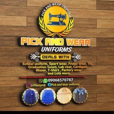 Deals in different kinds of uniforms, school uniforms, sports wear, security uniforms, blazers, choir robes. etc