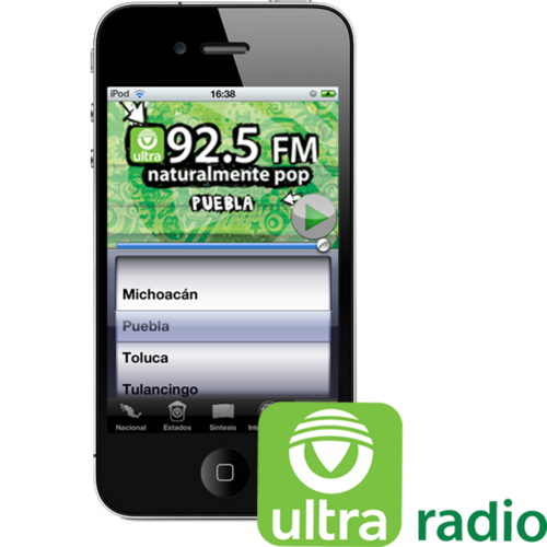 Ultra Radio contacta con la red de estaciones Ultra:  Ultra Radio Puebla 92.5 Ultra Radio Tulancingo 102.9 Ultra Radio Veracruz 92.5 Ultra Radio Toluca 101.3