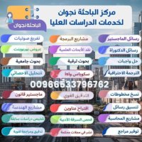الباحثة نجوان لخدمات الدراسات العليا والنشر (@njwanalbahtht6) 's Twitter Profile