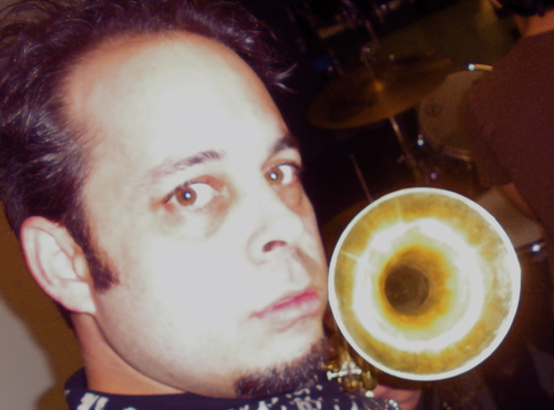 Trumpet player for the Dirty Rotten Horns