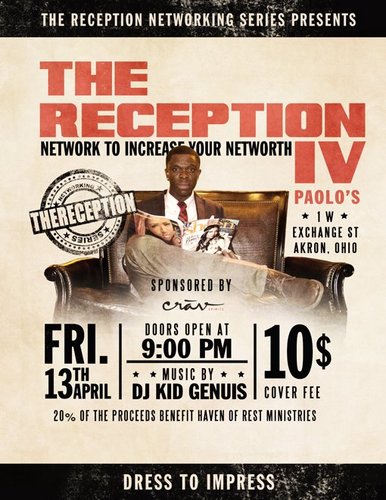 The Receptions (TR(s)) are networking events coordinated by Kwadwo B. & Nolan J.  The Receptions serve as fundraisers for local charities across the country.