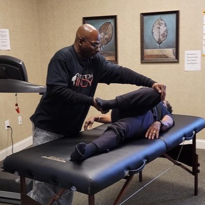 Stretch indy (Health & wellness. Therapeutic approach to pain management, recovery and rehabilitation treatment. Stretch therapy and stretch training…