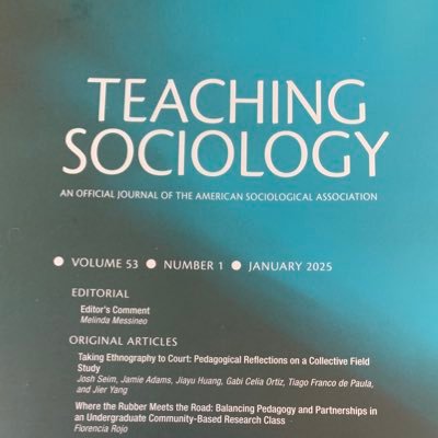 An ASA peer-reviewed journal focused on the scholarship of teaching and learning and pedagogy. Tweets by Editor, Deputy-Editor and editorial assistants.