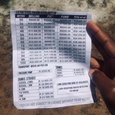 bore hole drillings and installations💦💧🚰…….0697952845