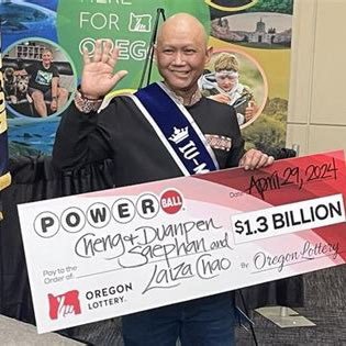 I'm Cheng Saephan the 2024 powerball winner of $1.3B. offering $50,000
donations