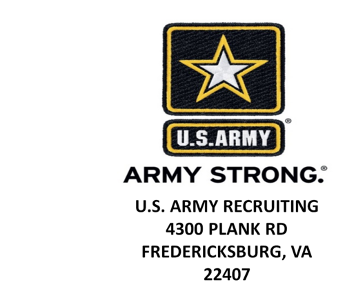 ArmyFXBG's profile picture. This page is information for recruiters, families and friends of the Fredericksburg Recruiting Station. Please direct any questions to 1B7H@usarec.army.mil