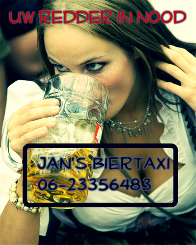 Jan’s Biertaxi. 06-23356483. Velsen/Haarlem/Beverwijk/Hoofddorp/Amsterdam en alles ertussen in