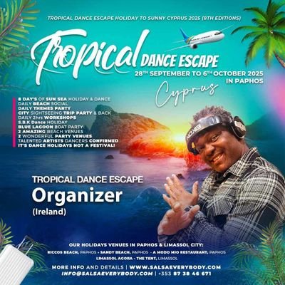 Author of Rhythms & Movements Books
Available on Amazon https://www.
Dance Educator, DJ, Tropical Dance Escape Holiday Event.
https://t.co/FgU4dZBbbX.