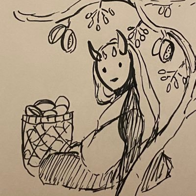 私は鬼義理(おにぎり)と名付けられた鬼。ほんの少し特殊なアケビを育て、それを売ることを生業にしている。主に近畿地方の宴や祭りに現れる(中の人@GURANMA1118) 嫁達に関連するタグ→ #鬼義理家の家内達