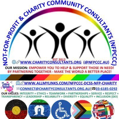 https://t.co/Iej66oa7W0 | CONNECT@NFPCCC.AU #Charity #Nonprofit #NFP #Consultants #Support #LGBT #PRIDE #Equality #Service #Governance #Diversity #Inclusion #DEI