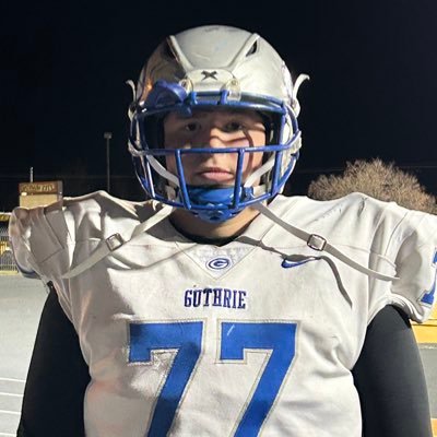 6’2 290 lbs 2026 🏈 N/DT Guthrie, OK 3.5 GPA #77 NCAA ID # 2501495423 Phone # 405-826-0718