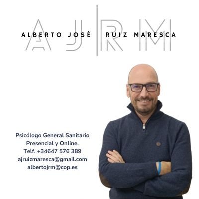 ajruizmaresca's profile picture. Psicólogo Sanitario 
Especialista en Psicoterapia EuroPsy
Psicooncólogo-Psicólogo de Cuidados Paliativos
Experto en Psicología de la Intervención Social