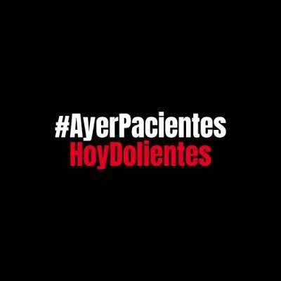 Nuestro sistema de salud está al borde del colapso.
Debemos exigir el derecho a una salud digna para todos.
Alza tu voz ⬇
#AyerPacientesHoyDolientes