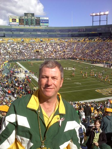 I like to hunt and fish and i am a huge Green Bay Packer fan love going to Lambeau Field either going to the game or just tailgating.